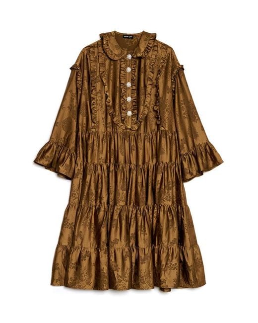 Sister Jane Multicolor Helen Bib Jacquard Midi Dress