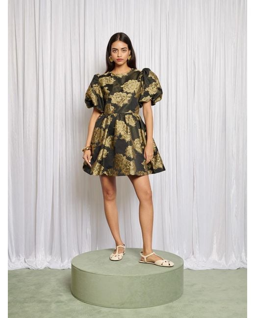 Sister Jane Green Clover Jacquard Mini Dress