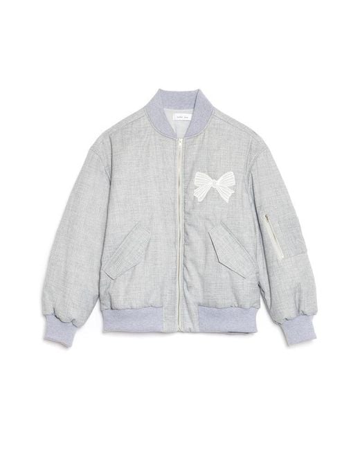 Sister Jane Green Heron Bow Bomber Jacket