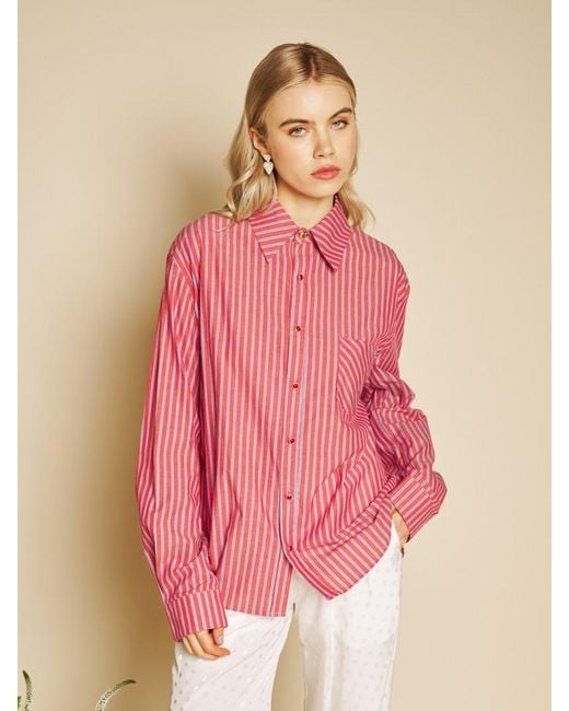 Sister Jane Pink Penny Stripe Shirt