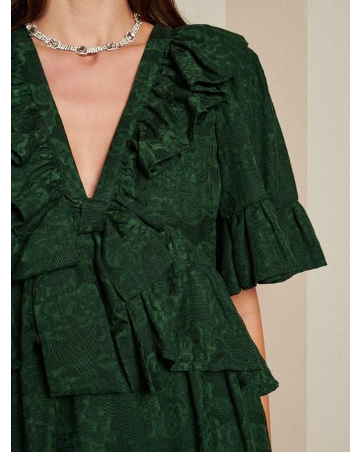 green sister jane dress Sister Jane Freja Jacqaurd Mini Dress, Green main image 1