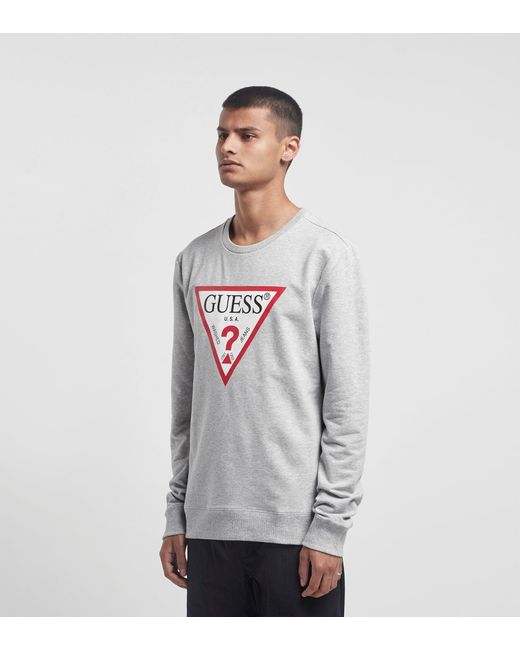guess triangle logo sweatshirt
