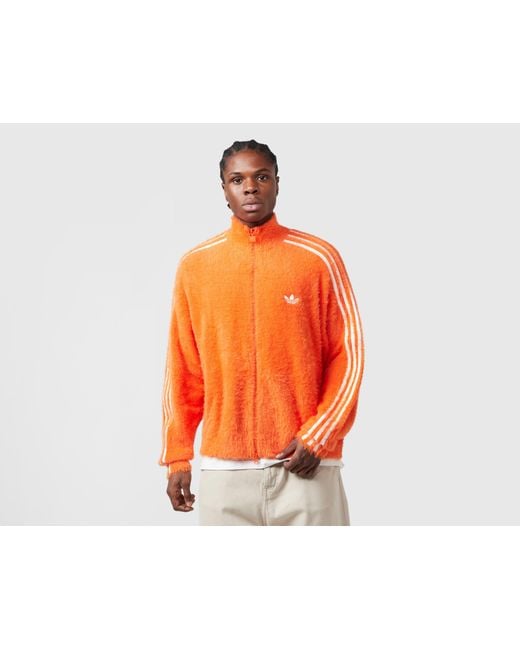 Adidas Originals Orange Faux Mohair Classic Track Top for men