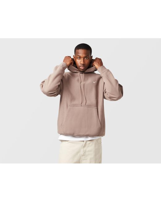 Nike Brown Solo Swoosh Fleece Hoodie for men