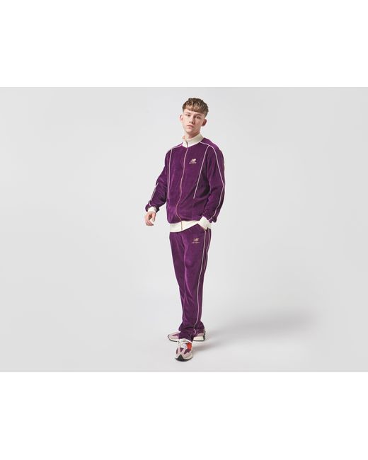 New Balance Velour Track Jacket in Purple für Herren
