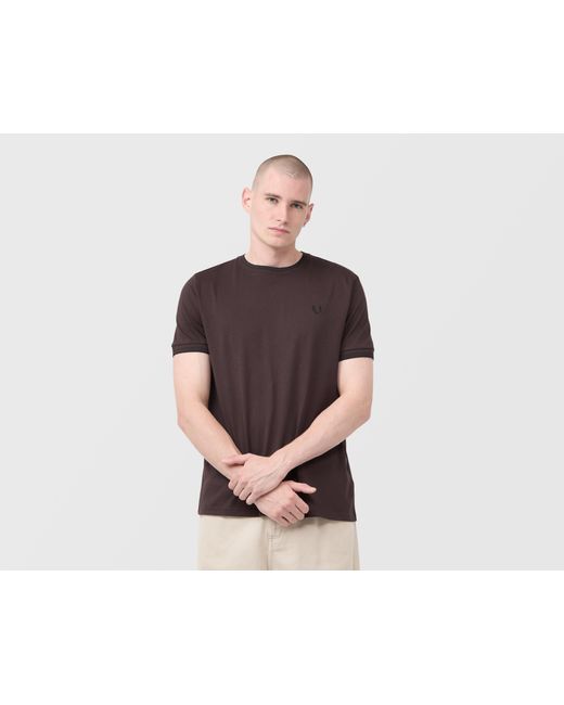 Fred Perry Black Twin Tipped Ringer T-Shirt for men