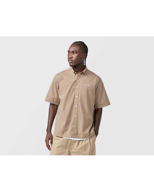 Carhartt Natural Groff Check Short Sleeve Shirt for men
