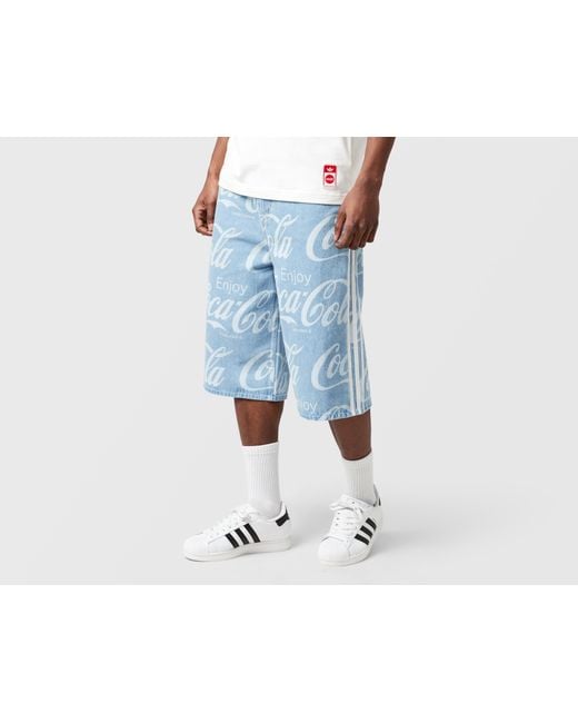 Adidas Originals Blue X Coca-Cola Denim Shorts for men