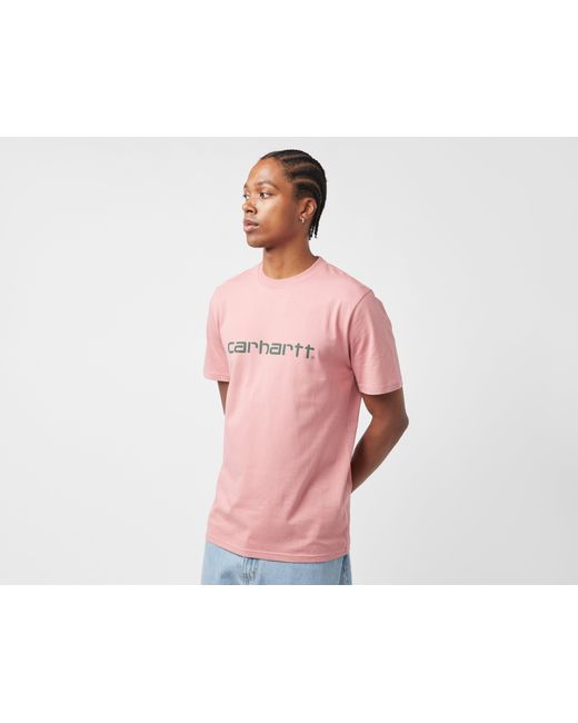 Carhartt Script T shirt in Red for Men Lyst UK