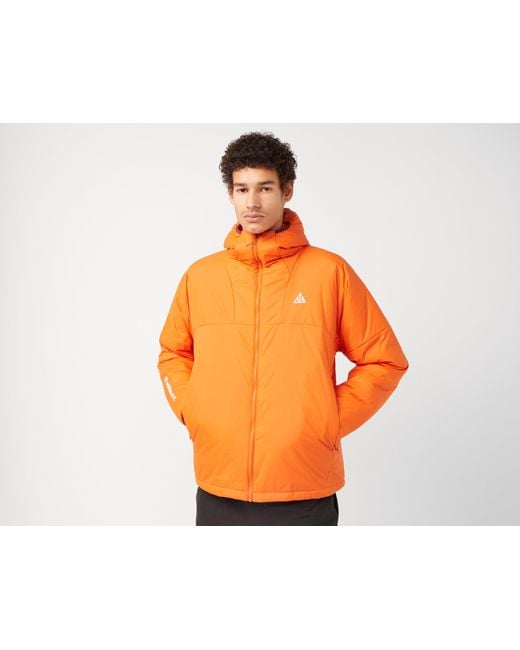 nike puffer jacket mens orange