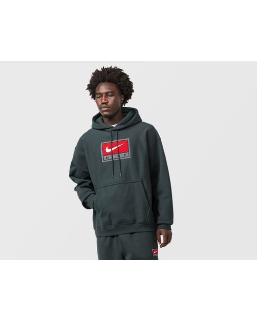 Nike Black Chenille Logo Solo Swoosh Hoodie for men