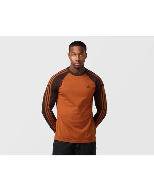 Adidas Originals Black Adicolor 3-Stripe Long Sleeve T-Shirt for men