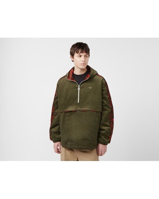 Adidas Originals Green Corduroy Hooded Jacket for men