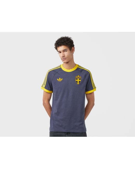 Blue and yellow adidas t shirt hot sale