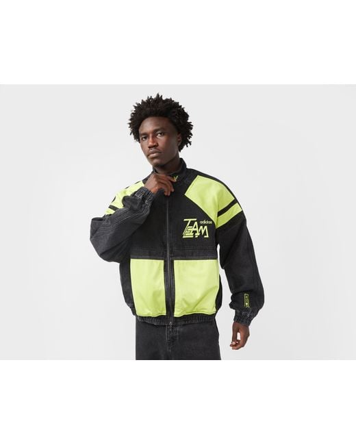 Adidas Originals Black Adilenium Moto Denim Jacket for men
