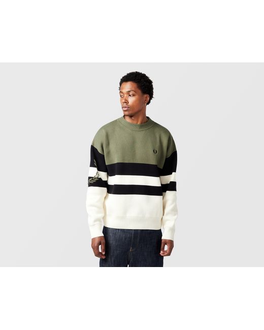 Fred Perry Black Tipped Graphic Jumper for men