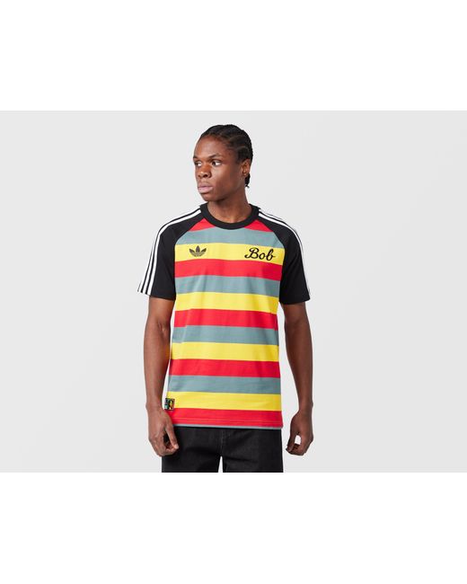 Adidas Originals Black X Bob Marley Stripe T-Shirt for men