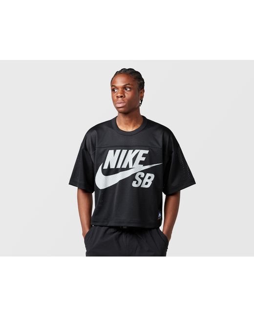Nike Black Sb Mesh Football Shirt Skate Top for men