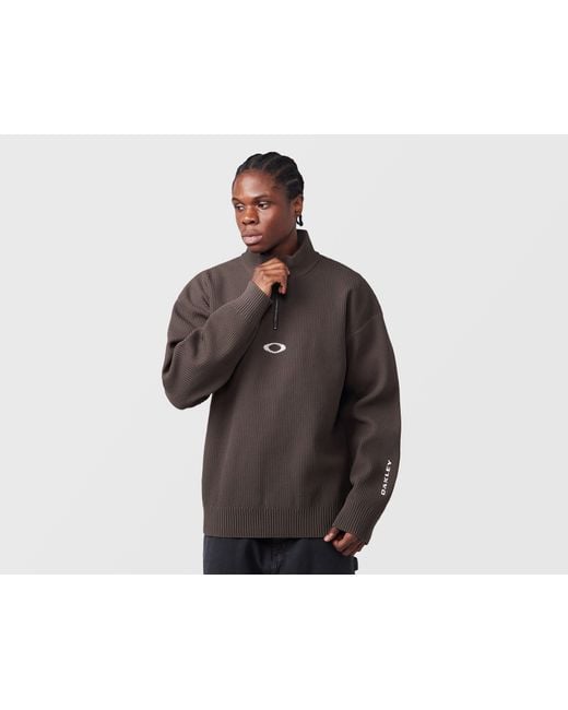 Oakley Black New Retro 1/4 Zip Sweater 1.0 for men