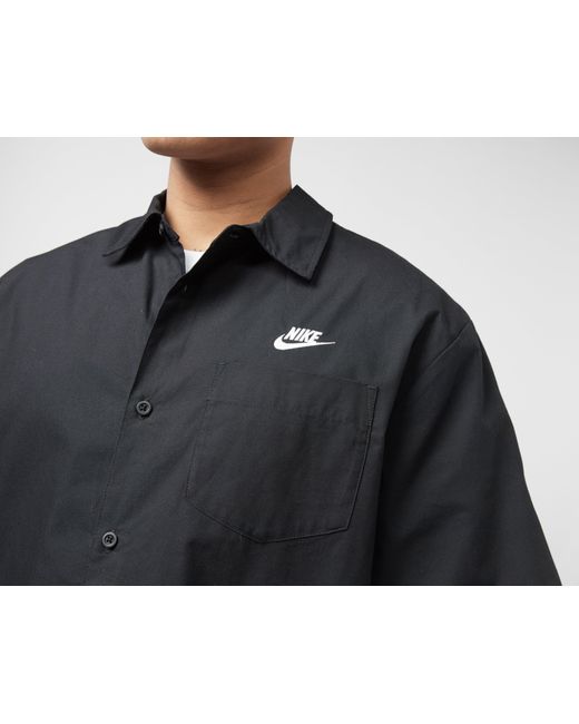 Nike Club Oxford Short Sleeve Shirt in Black für Herren