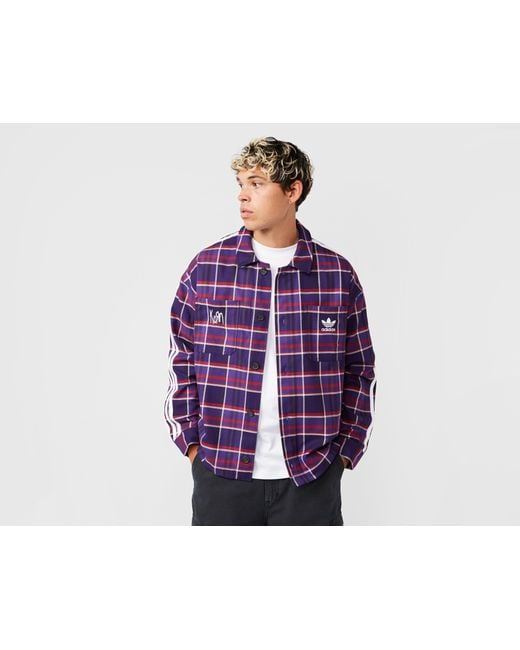 adidas アディダス Korn Overshirt オーバーシャツ XL Adidas Men's x Korn Overshirt in Multi adidas