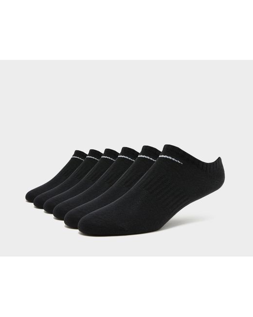 Nike Black Everyday Lightweight No Show Socks 6pk