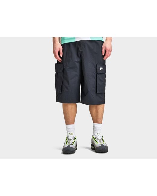 Nike Black Club Oversized Cargo Shorts for men