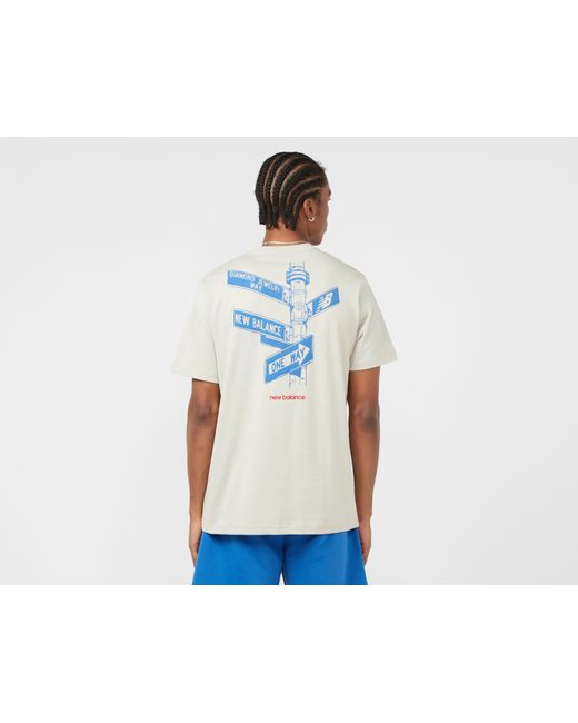 New Balance Blue Diamond District Street Sign T-shirt - Size? Exclusive for men
