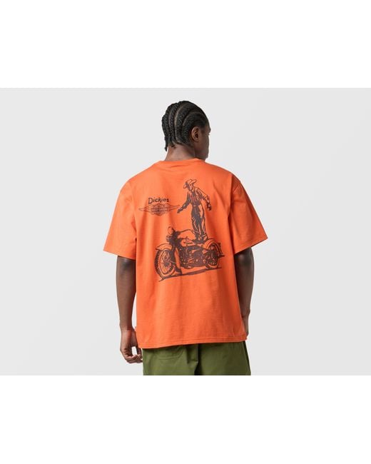 Dickies Orange X Harley Davidson Ride T-Shirt for men