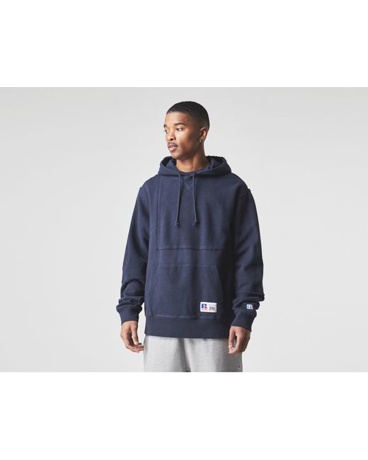 Russell Athletic Blue Patchwork Hoodie - Size? Exclusive for men