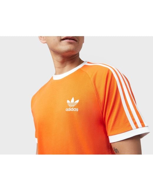 Adidas Originals 3-Stripes California T-Shirt in Orange für Herren