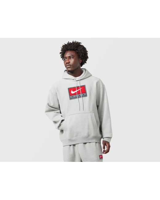 Nike White Chenille Logo Solo Swoosh Hoodie for men