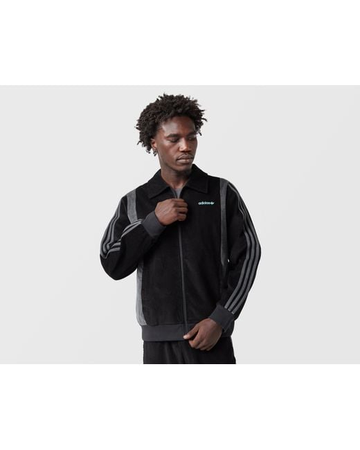 Adidas Originals Black Corduroy Track Top for men