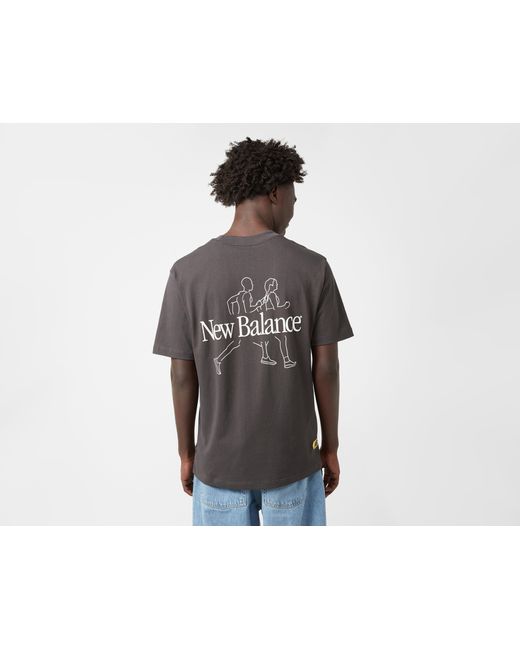 New Balance Black Street Classics Ahtletics Run T-Shirt for men