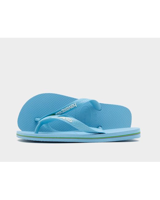 Havaianas Blue Brasil Logo Flip Flops for men