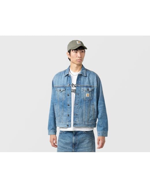 Carhartt Blue Paint Splatter Helston Jacket for men