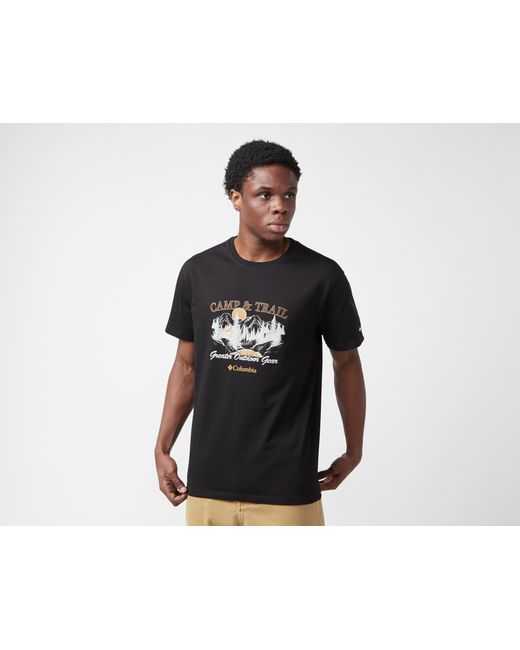 Columbia Black Camp Trail T-shirt - Size? Exclusive for men