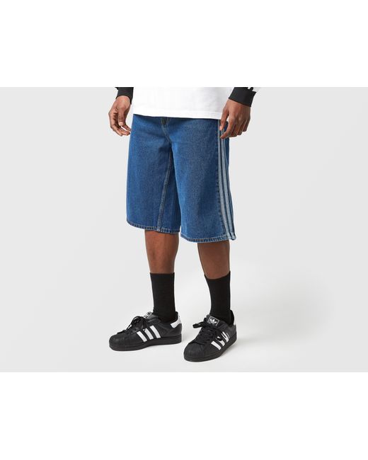 Adidas Originals Blue Firebird Denim Shorts for men