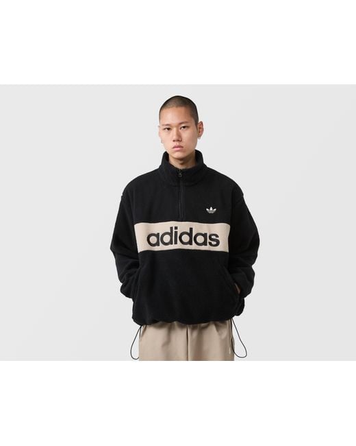 Adidas Originals Black Polar Fleece Pullover for men