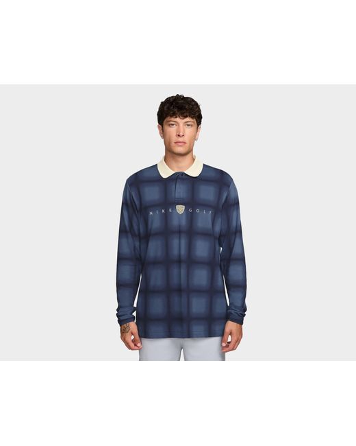 Nike Blue Golf Fairway Fresh Long Sleeve Polo for men