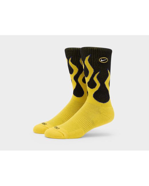 Nike Black Everyday Plus Cushioned Crew Flame Socks for men