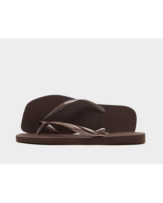Havaianas Brown Slim Square Flip Flops