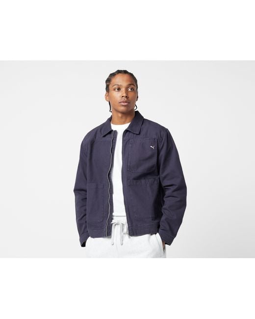 PUMA Blue Mmq Zip Overshirt for men