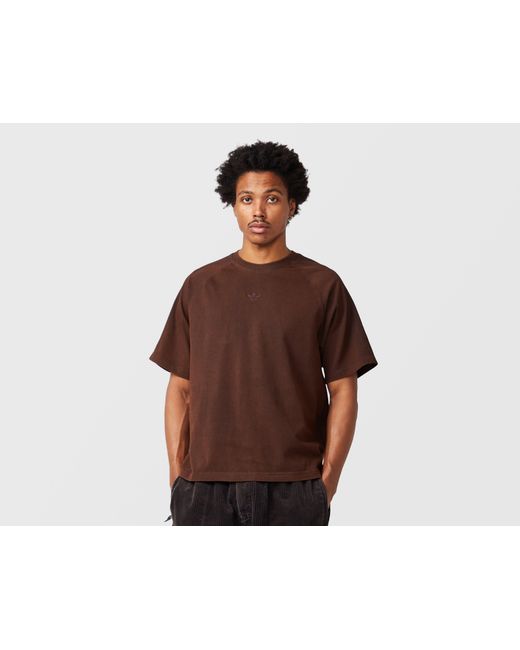 Adidas Brown Premium Essentials Washed T-Shirt for men