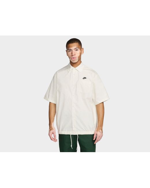 Nike White Club Oxford Short Sleeve Shirt for men
