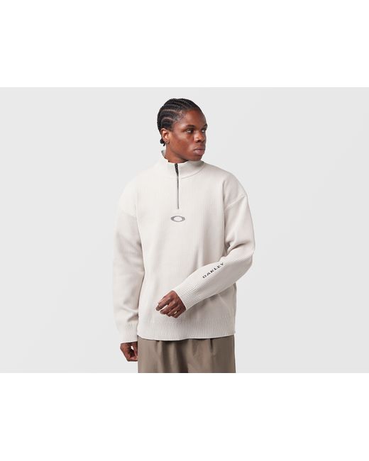 Oakley White New Retro 1/4 Zip Sweater 1.0 for men