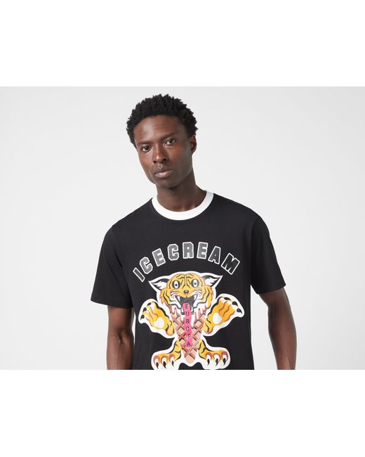 ICECREAM Tiger T-Shirt in Black für Herren