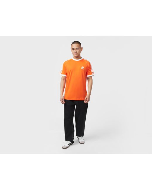 Adidas Originals 3-Stripes California T-Shirt in Orange für Herren