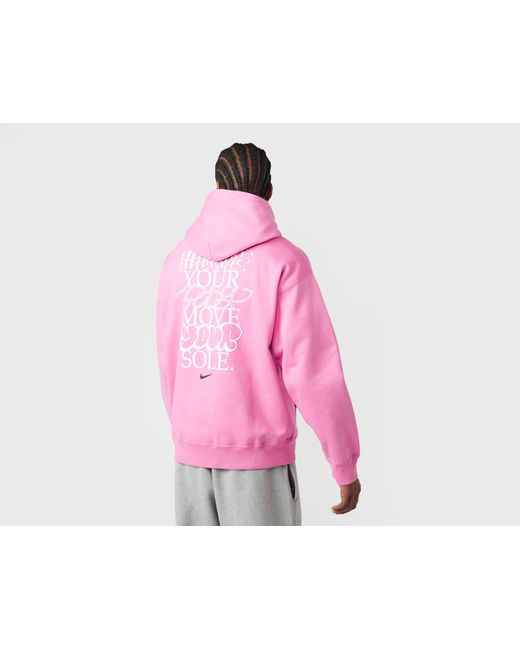 Nike Pink Solo Swoosh Graphic Hoodie for men