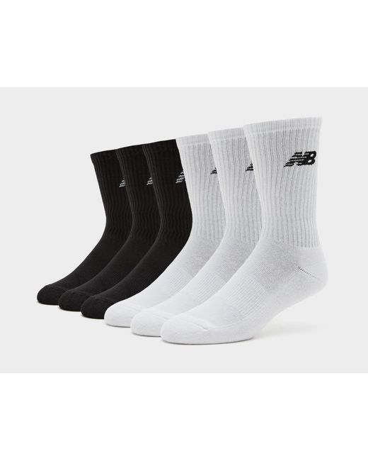 New Balance Black 6-Pack Everyday Crew Socks for men